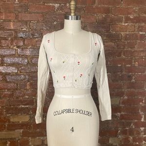 Zara crop stretch top